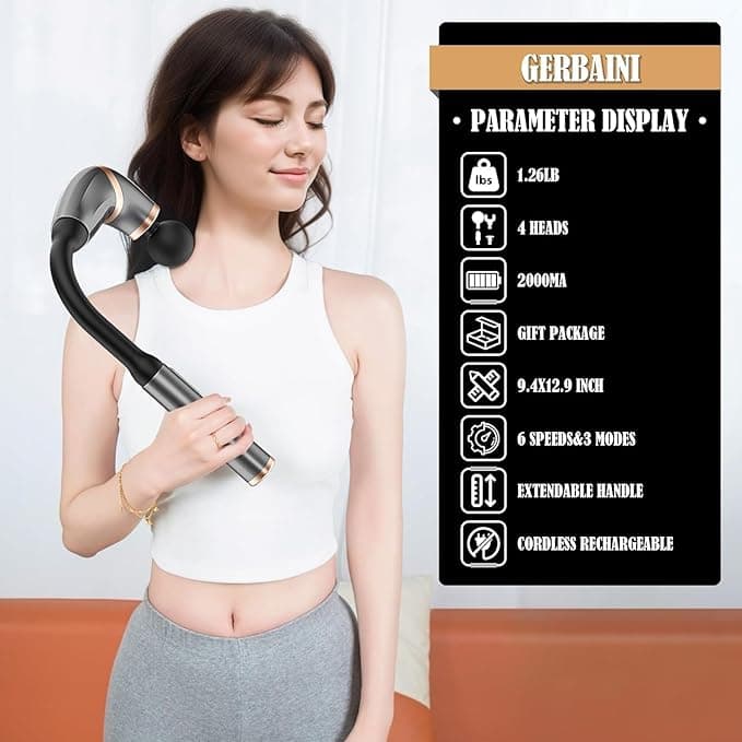 U-Shaped Body Massager – 4 Massage Heads & 5 Speed Levels
