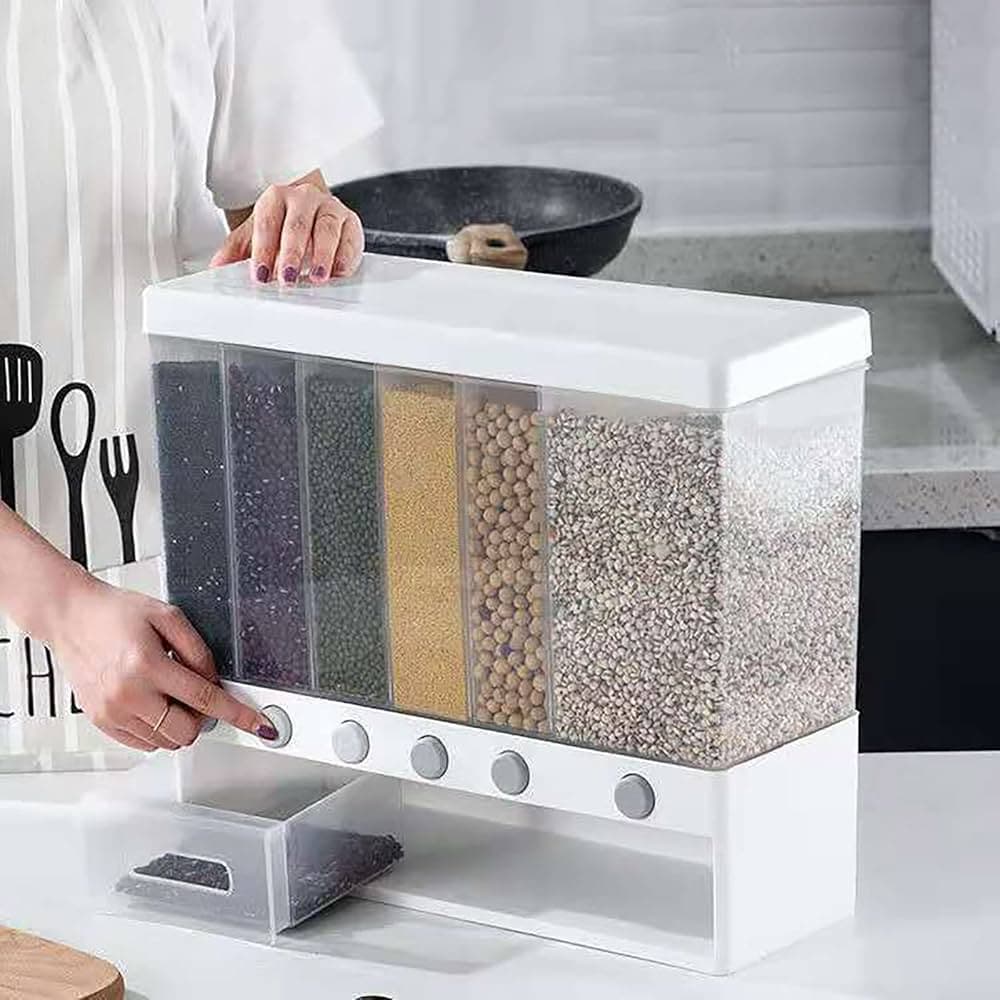 🍚 6-in-1 Rice & Grain Storage Box – 10L