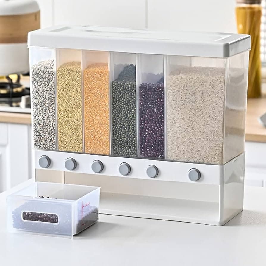 🍚 6-in-1 Rice & Grain Storage Box – 10L